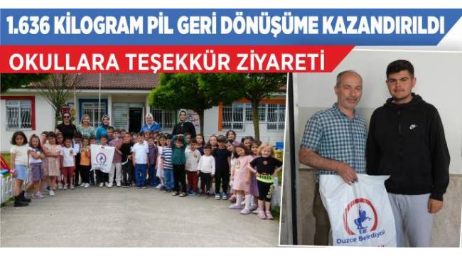 1.636 KG ATIK PİL GERİ DÖNÜŞÜME KAZANDIRILDI