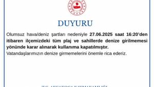 AKÇAKOCA’DA DENİZE GİRMEK YASAKLANDI