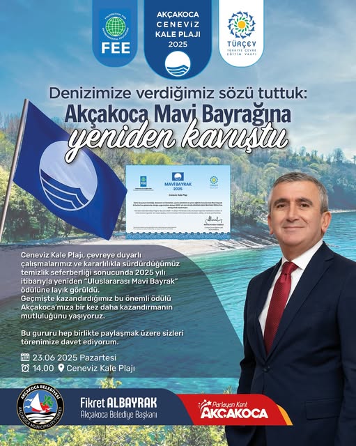 Ceneviz Kale Plajı’na Yeniden Mavi Bayrak!