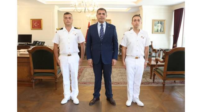 Vali Selçuk Aslan, Sahil Güvenlik Komutanı Seymen’i Kabul Etti