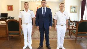 Vali Selçuk Aslan, Sahil Güvenlik Komutanı Seymen’i Kabul Etti