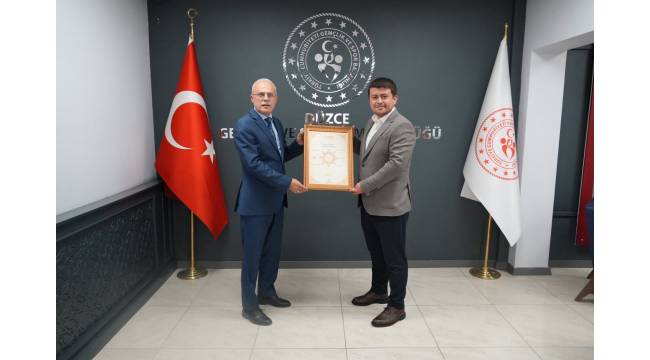 TÜGVA Düzce'den Gençlik ve Spor İl Müdürü Arslantürk’e Ziyaret