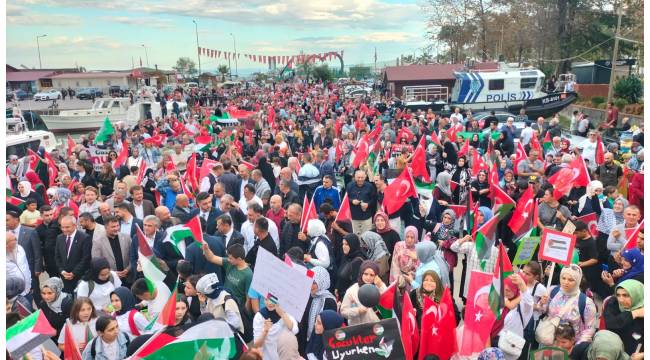 Akçakoca'da İsrail'e Protesto: Filistin'e Destek Mesajı
