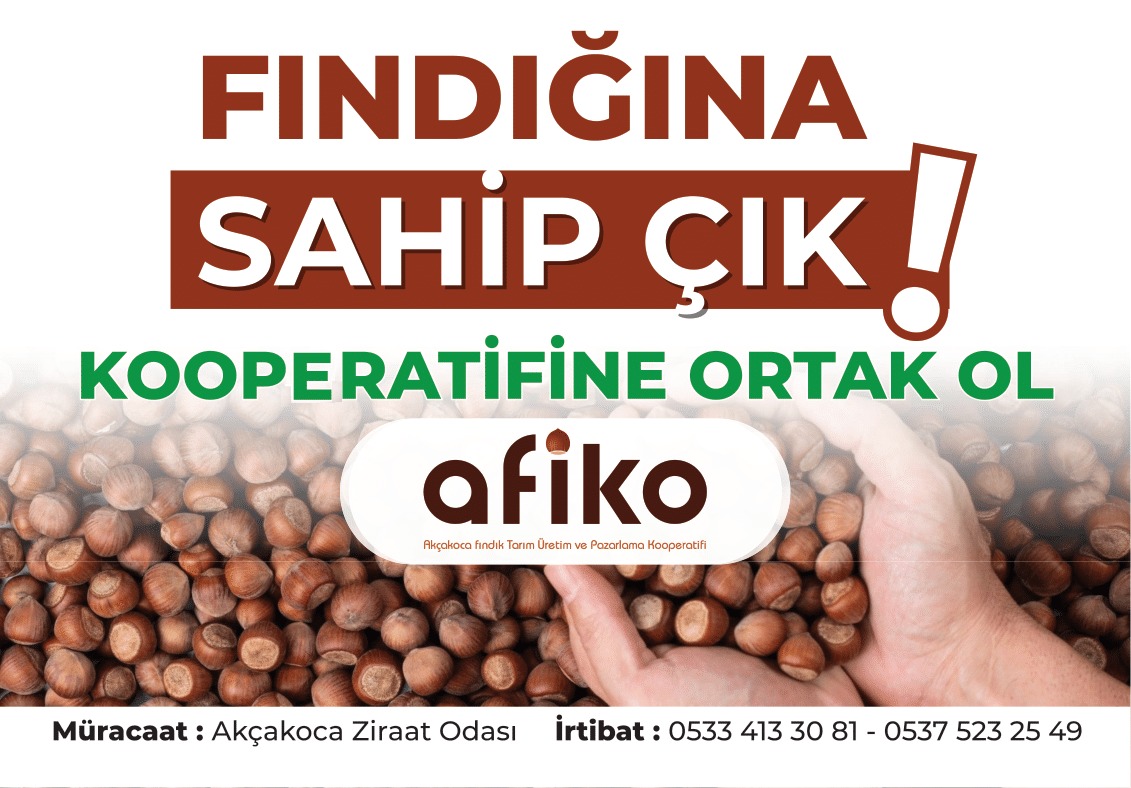 Akçakoca’da Fındık Üreticilerine Çağrı: “Fındığına Sahip Çık, Kooperatifine Ortak Ol”