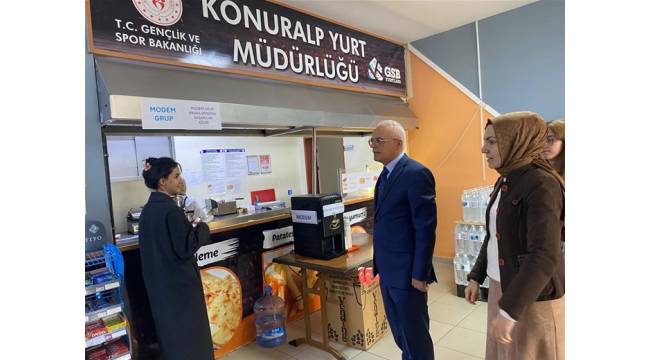 Düzce Gençlik ve Spor İl Müdürü Arslantürk, Konuralp Yurdunu İnceledi