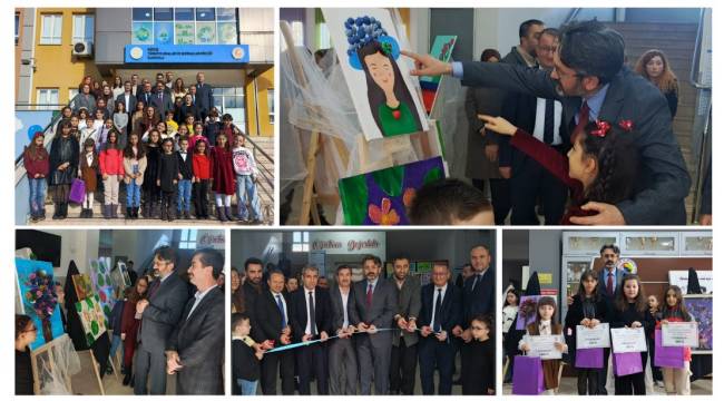 Düzce TOBB İlkokulu’nda Çocuk Kulübü Resim Kursu Dönem Sonu Sergisi Açıldı