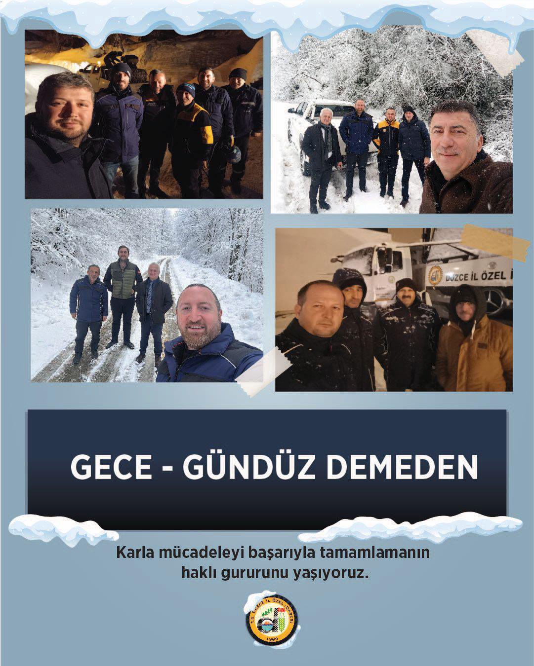 Zorlu Kış Mesaisine Teşekkür