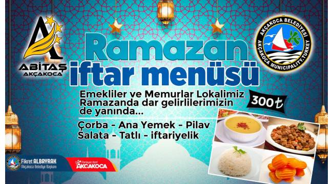 Akçakoca Belediyesi’nden Ramazan’a Özel Uygun Fiyatlı İftar Menüsü