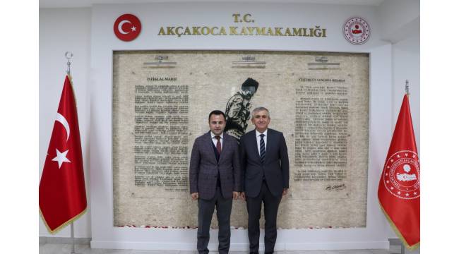 Başkan Fikret Albayrak’tan Kaymakam Dr. Hacı Arslan Uzan’a Hayırlı Olsun Ziyareti