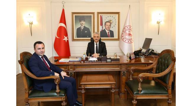 Vali Makas, Akçakoca Kaymakamı Hacı Arslan Uzan’ı Kabul Etti