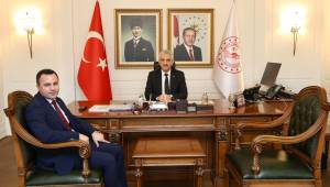 Vali Makas, Akçakoca Kaymakamı Hacı Arslan Uzan’ı Kabul Etti