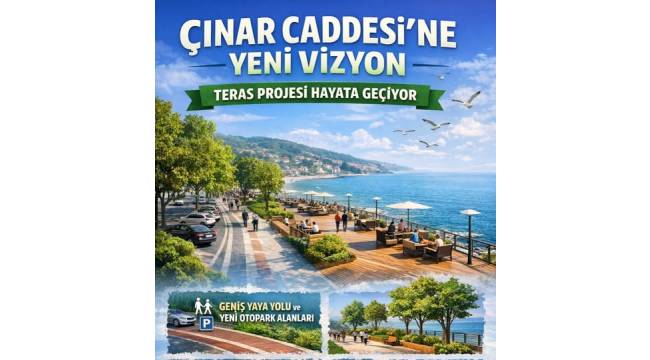 Akçakoca’da Çınar Caddesi’ne Yeni Teras Projesi