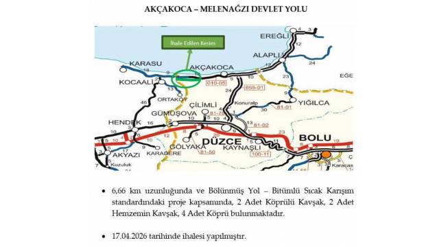 Ulaşımda Yeni Dönem: Akçakoca–Melenağzı Projesi Başlıyor