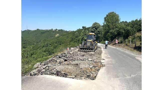 Tahirli Köyü Yolundaki Çökme Giderildi
