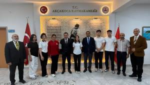 TÜRKİYE İKİNCİSİ OLAN ÖĞRENCİMİZDEN KAYMAKAMIMIZA ZİYARET