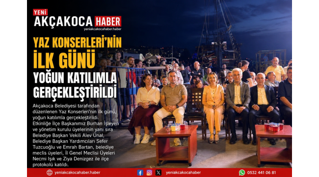 Akçakoca Belediyesi Yaz Konserleri Coşkuyla Başladı
