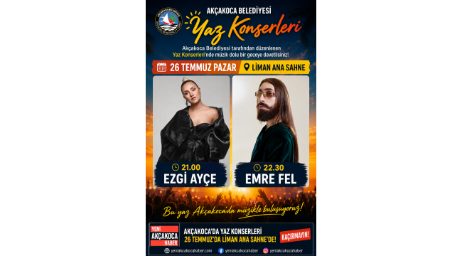  Akçakoca Belediyesi Yaz Konserleri 