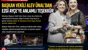 Başkan Vekili Alev Ünal’dan Ezgi Ayçe’ye Anlamlı Teşekkür